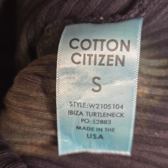 Cotton Citizen Ibiza Tie Dye Ribbed Turtleneck Zip Up Sweater Womens Small - Picture 6 of 8